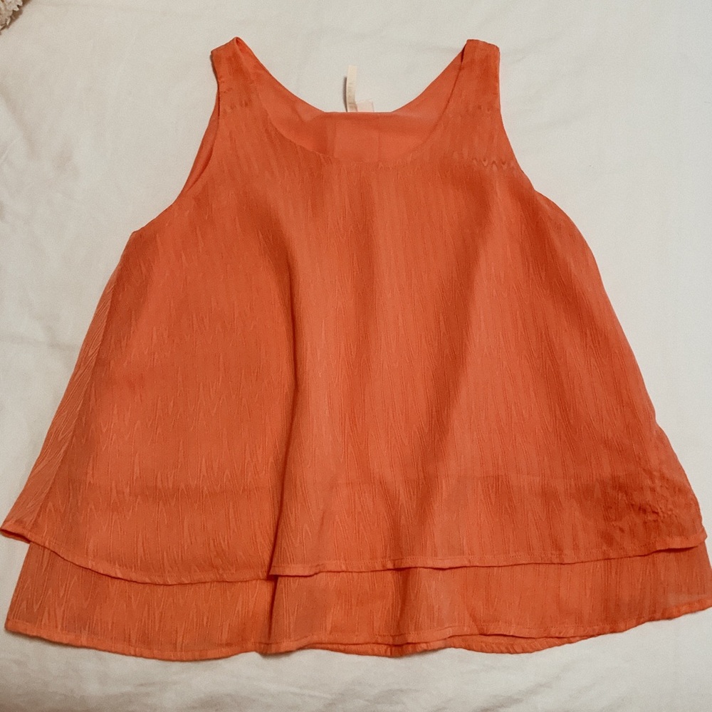 Orange Flowy Summer Tank